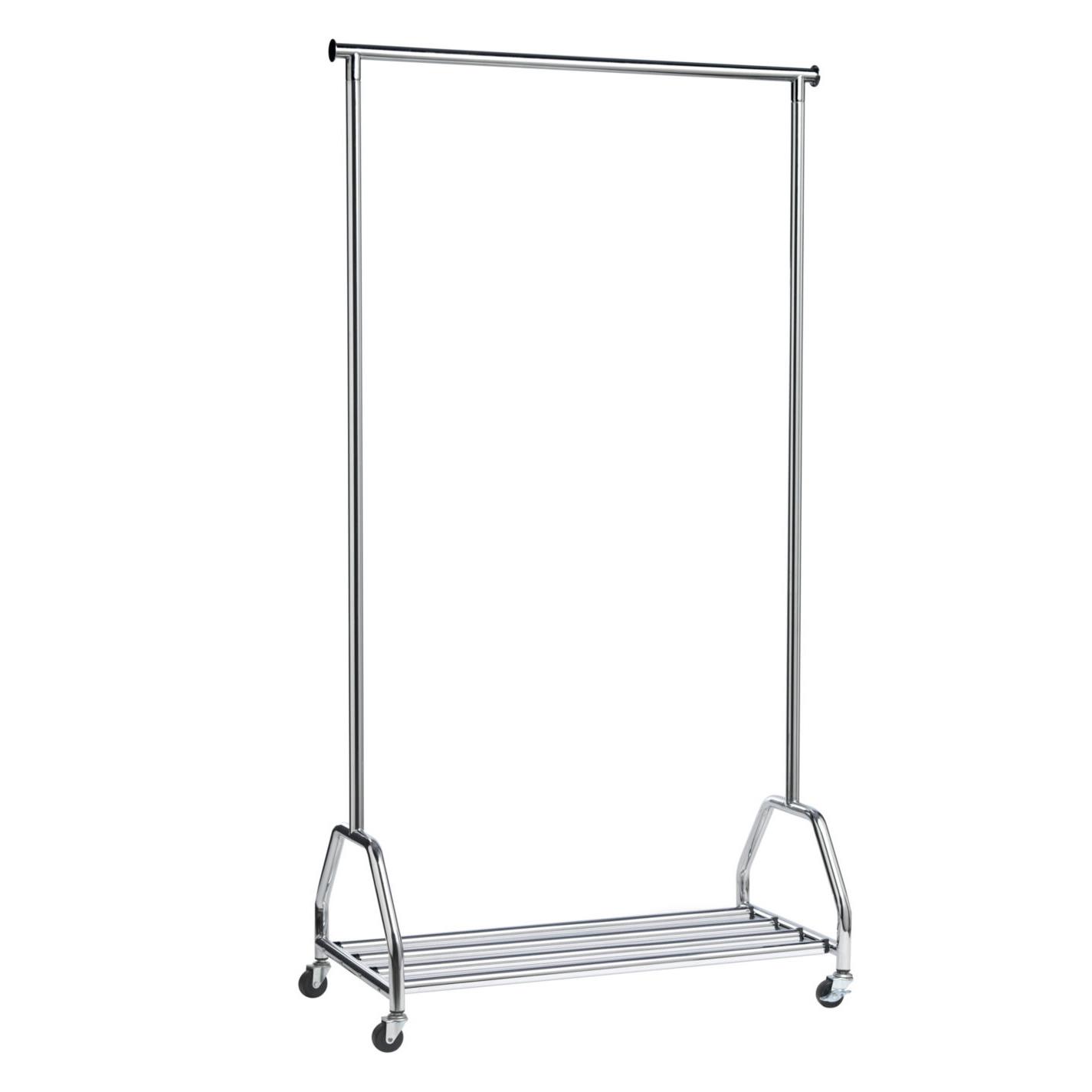Vestiaire portant Groom - capacit 40 cintres sur roulettes - chrome