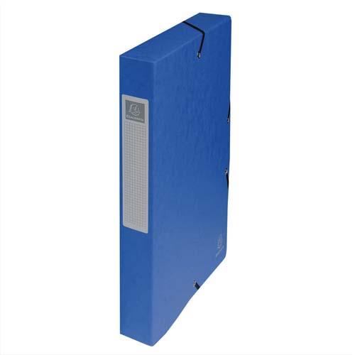 Bote de classement Exacompta Exabox - en carte lustre 7/10e - dos 4 cm - bleu