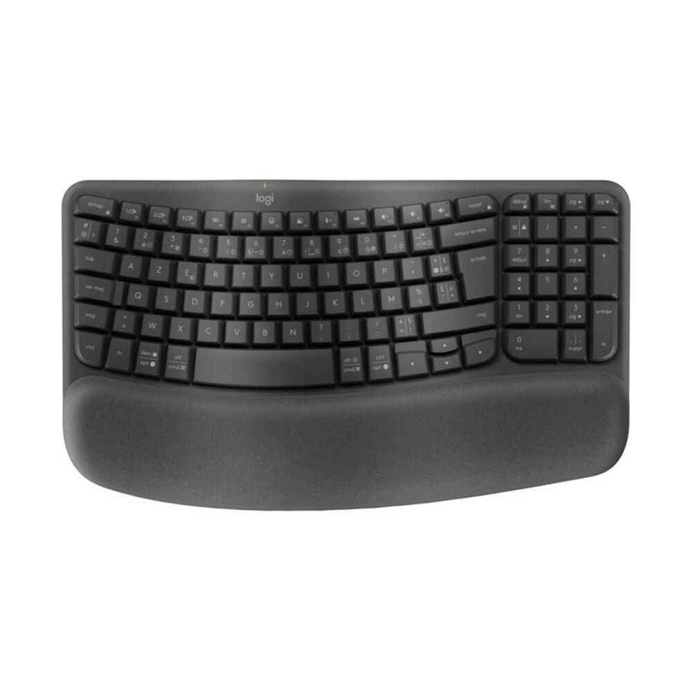 Logitech ergo wave keys clavier ergonomique sans fil avec repose-poignets rembourr�