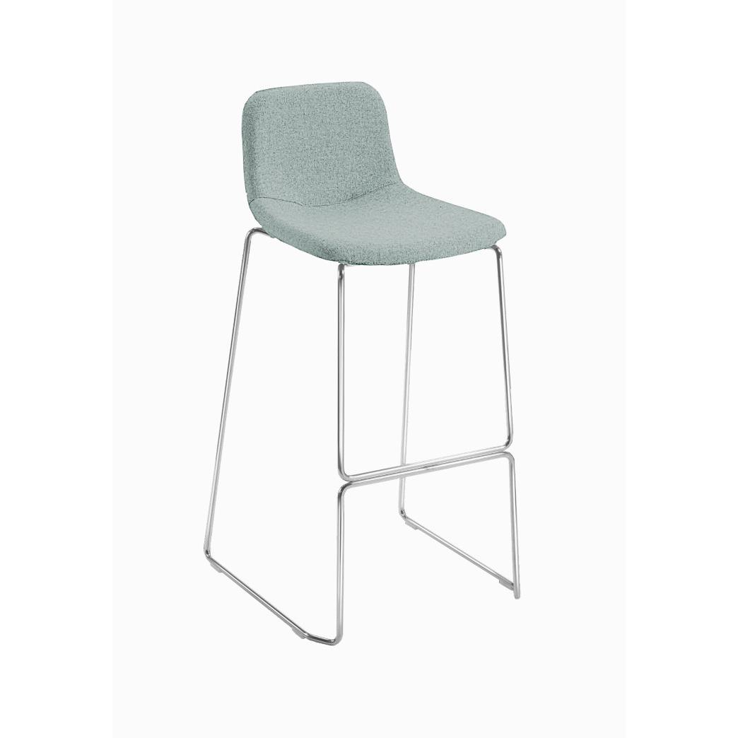 Tabouret haut Viz - gris chin - pitement chrom