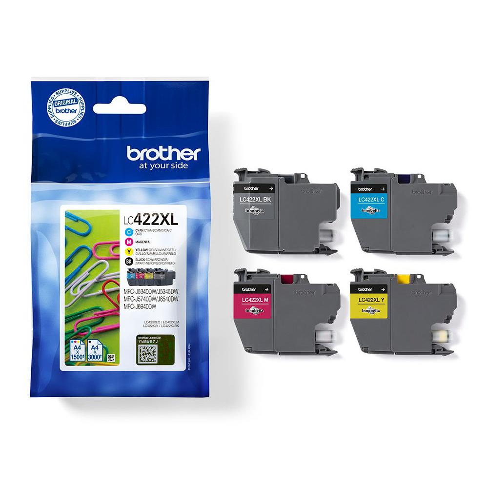 Cartouches pour imprimantes - Brother lc422xlval - pack de cartouches d'encre originales pour imprimantes