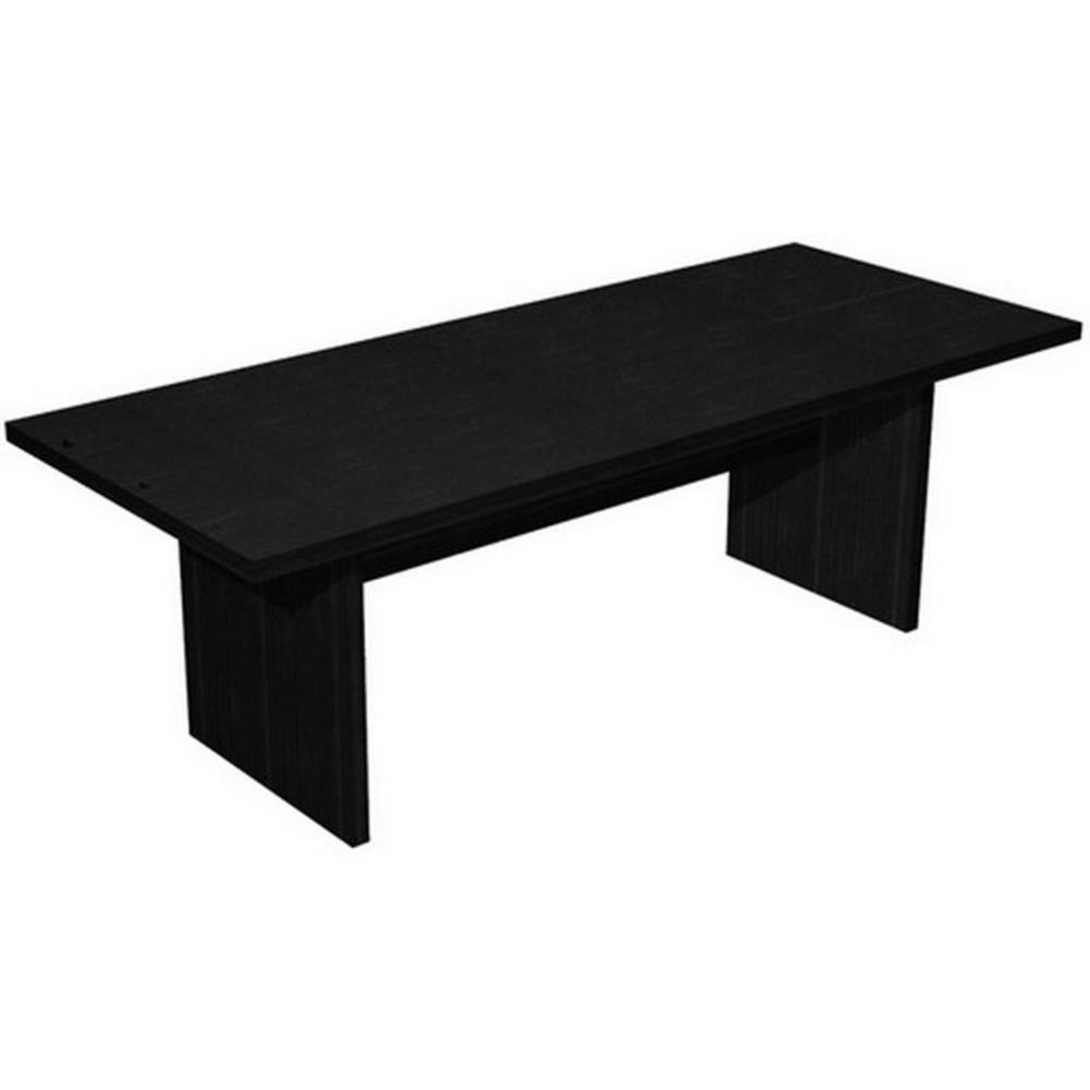 Table de r�union �cho L220 x 100 cm pieds panneaux - Fr�ne noir
