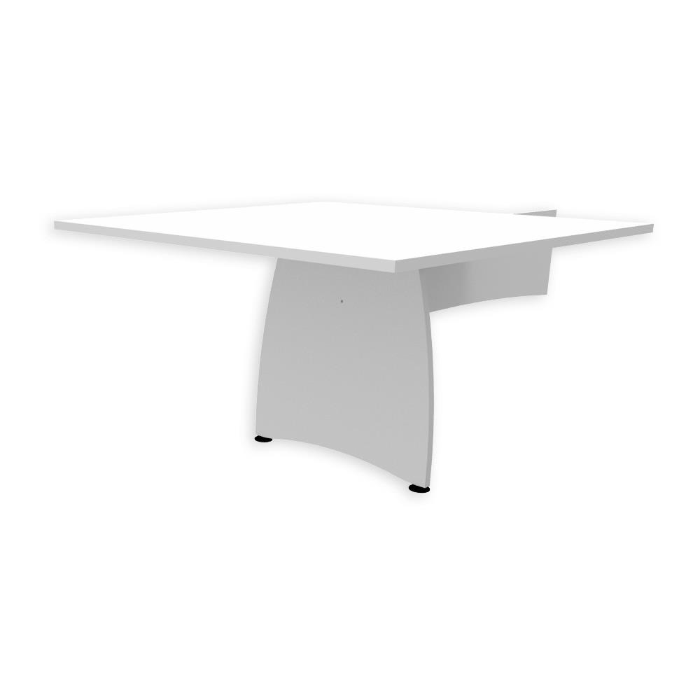 Table d'extension pitement mlamin blanc - plateau blanc - 124-5 x 120 cm