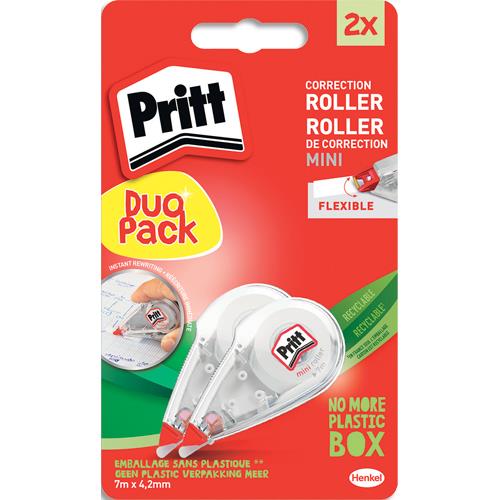 Blister de 2 mini roller de correction Pritt XXS - 4.2mm x 6 m - jetable