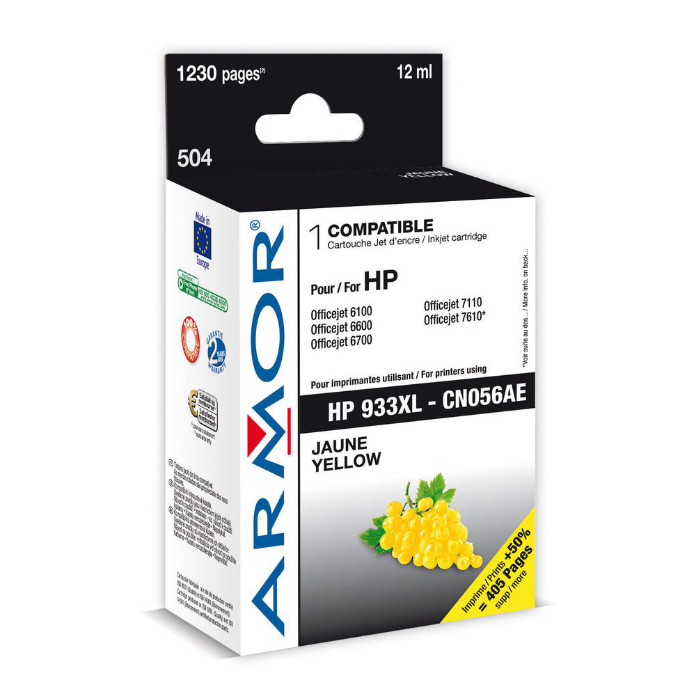 Hp 933xl cartouche d'encre d'origine jaune en France | Clasf informatique
