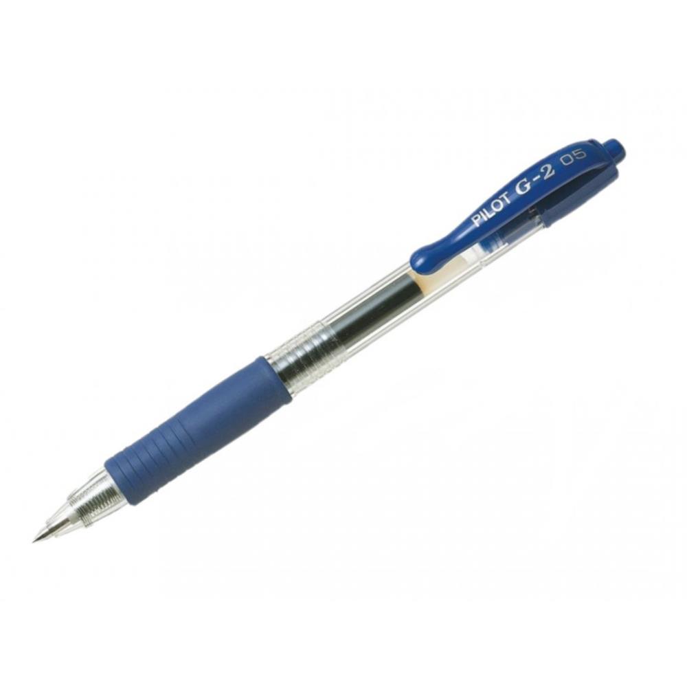 Stylo  bille Pilot G2-5 - pointe fine 0.5mm - rtractable - encre gel - bleu