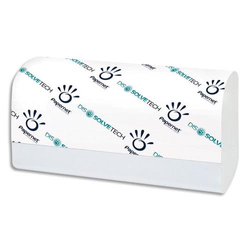 Essuies-mains Papernet pliage enchevetr en Z - 22 x 24 cm - colis de 20 paquets de 156 feuilles