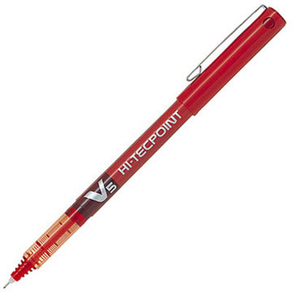 Stylo roller pointe tubulaire Pilot Hi-Tech Point BX V5 - 0,5 mm - rouge