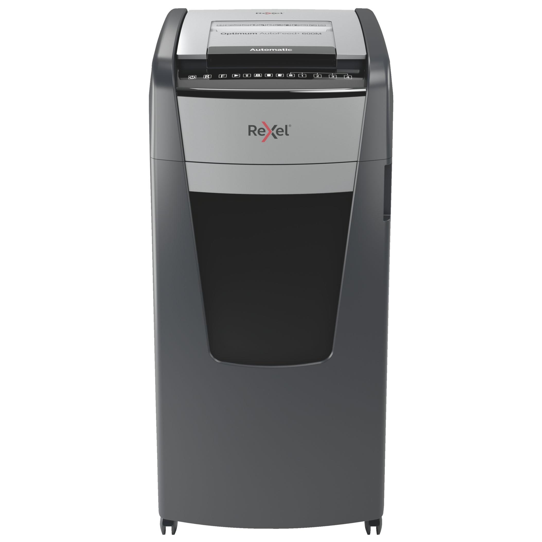 Rexel autofeed+ 600m destructeur de papier dcoupage par micro-broyage 55 db 23 cm noir, gris