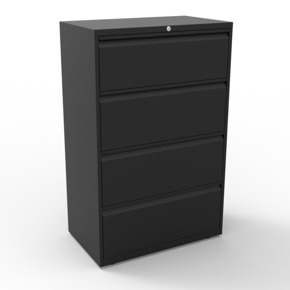 Comptoir Mobi - 4 tiroirs - mtal - noir