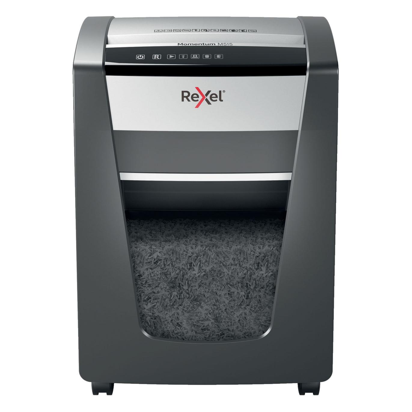 Rexel m515 destructeur de papier dcoupage par micro-broyage 60 db 23 cm noir, argent