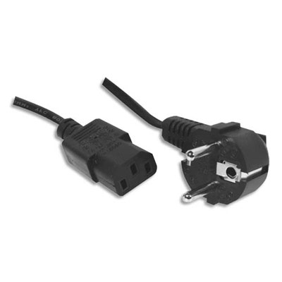 Cble lectrique noir 1,8 m coupleur c13 cee7/4