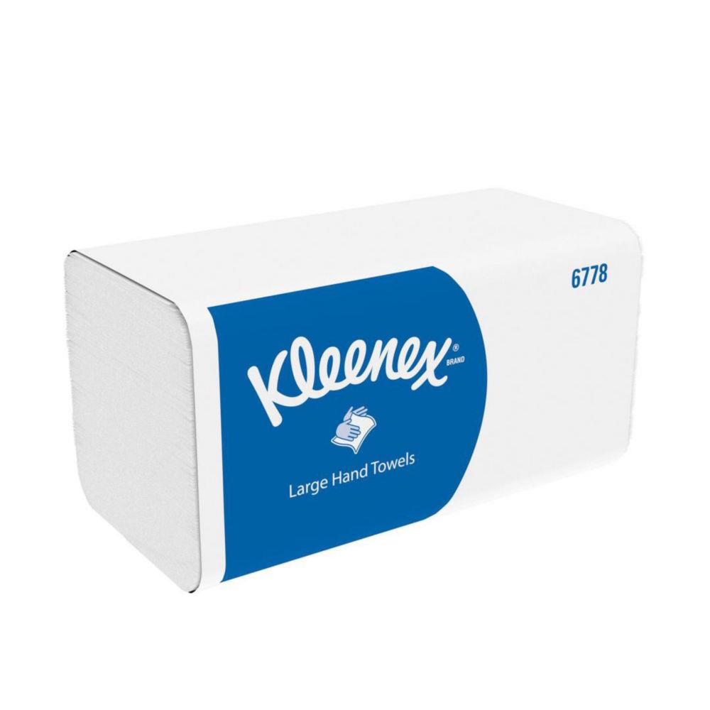 Essuie-mains plis Kleenex Ultra 6778 - double paisseur - enchevtres - paquet de 124 feuilles - blanc - bote 15 pochettes