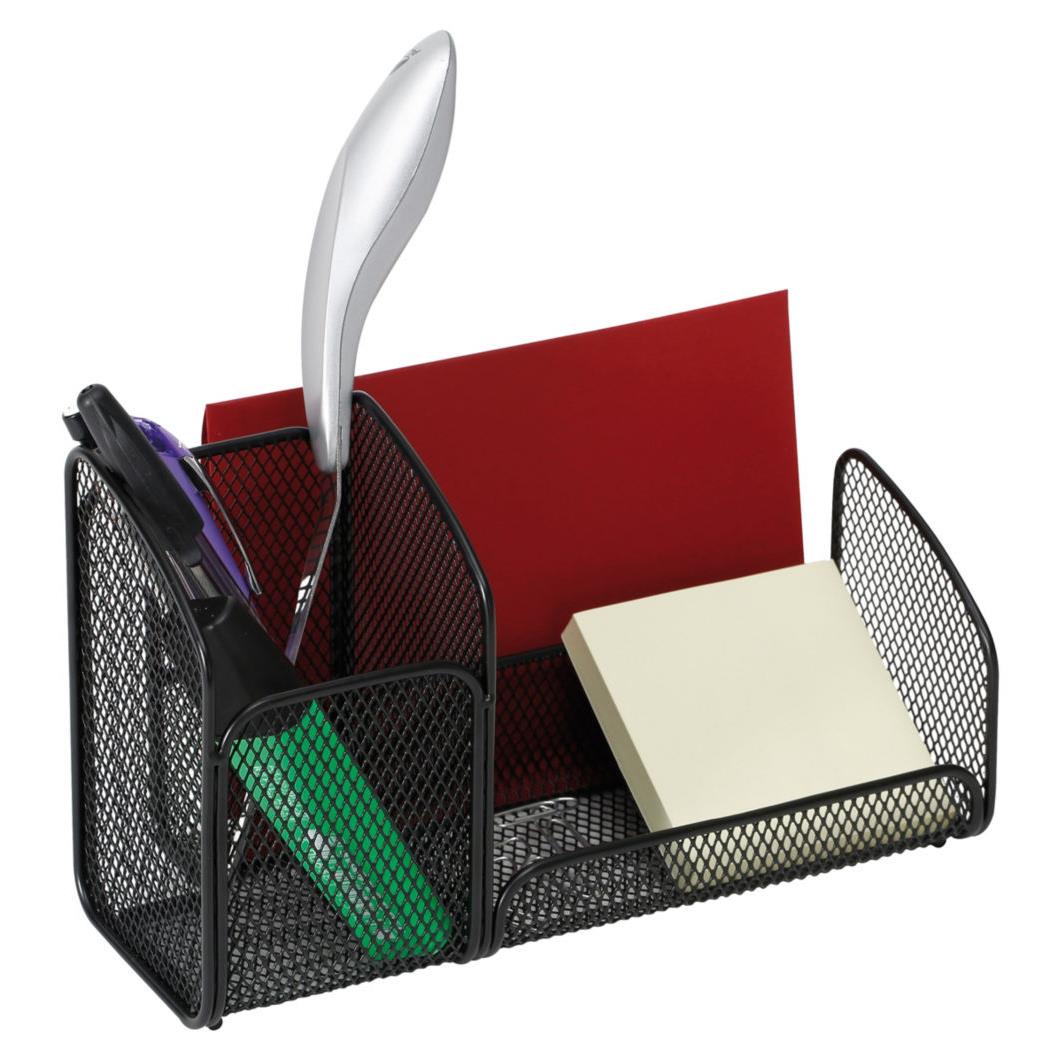 Trieur Alba - en mtal - 3 compartiments - L21 x H12,5 x P10 cm - noir