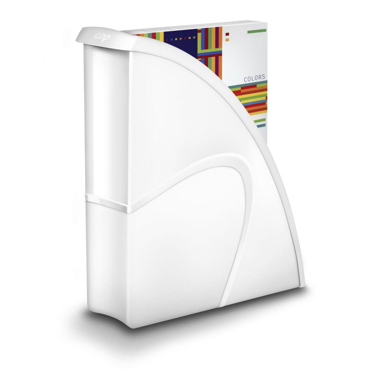 Porte-revues CEP Gloss - dos 8 cm - blanc