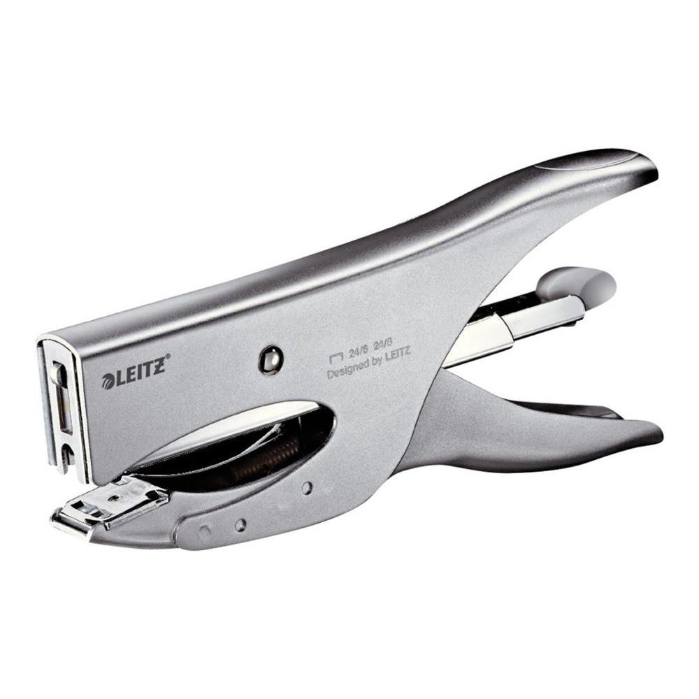 Pince agrafeuse Leitz 5549 - utilise les agrafes 24/6 et 24/8 - chrom mat - 40 feuilles