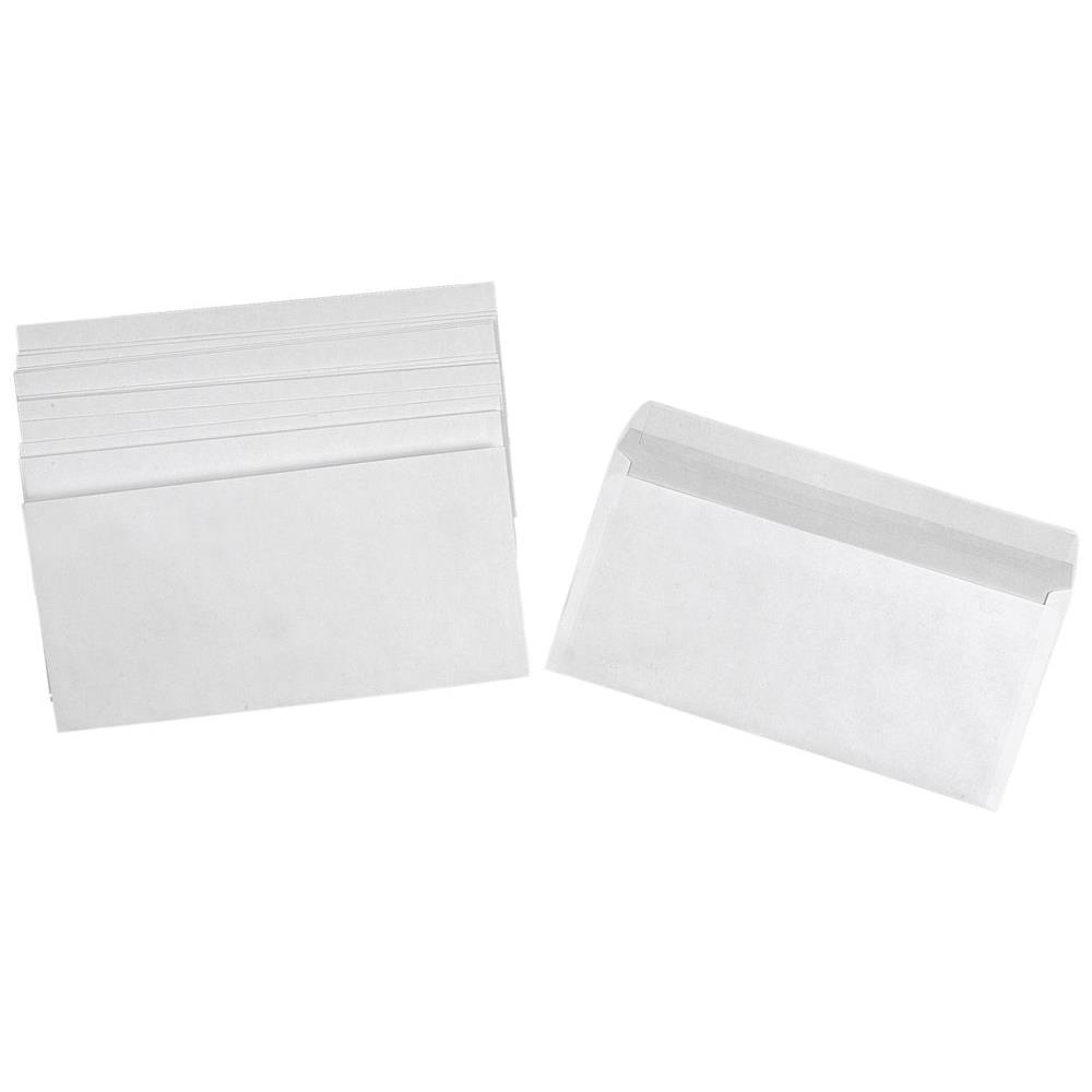 Enveloppe blanche DL 110 x 220 mm 80g - sans fentre - bande autoadhsive - paquet 500 units