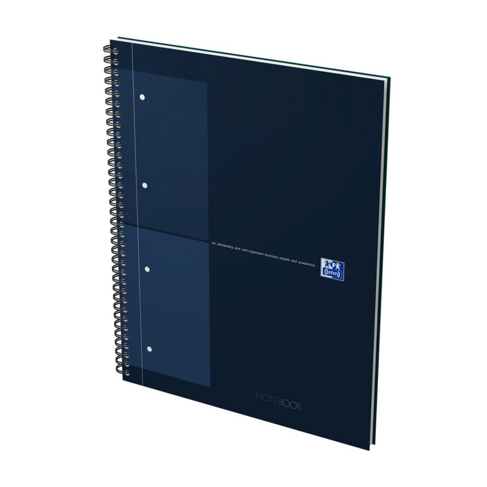 Cahier � spirale Oxford International Notebook 23 x 29,7 cm - Perfor� 4 trous - Petits carreaux 5x5 - 160 pages - P�trole