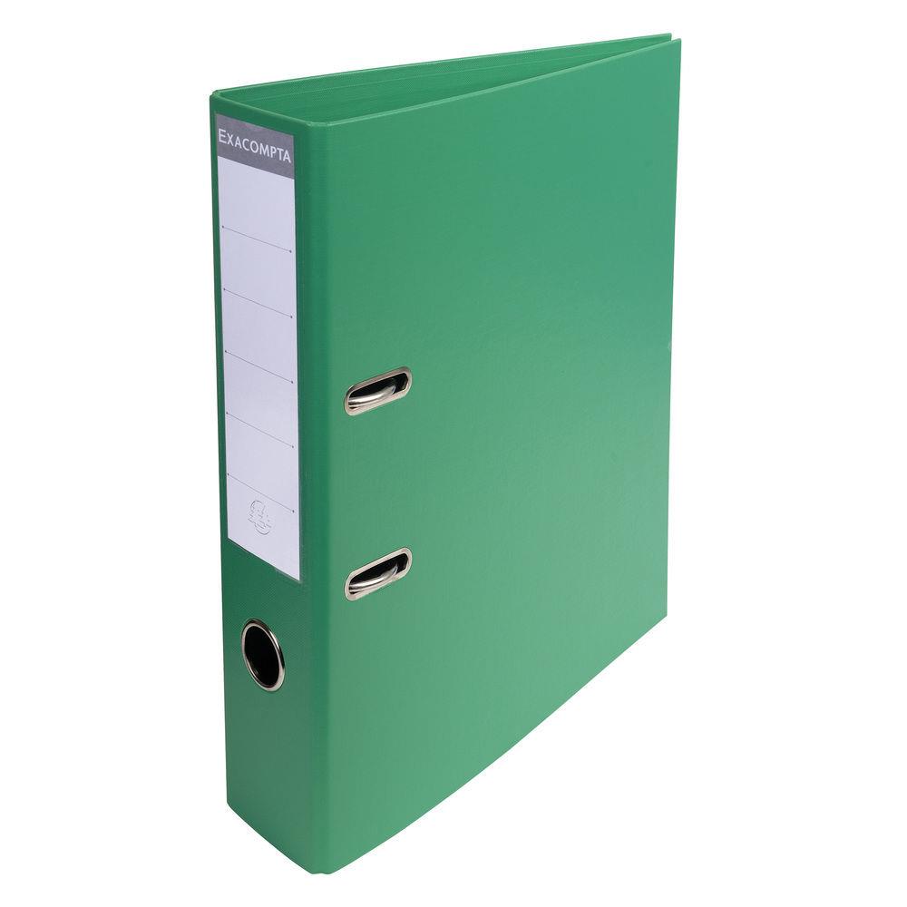 Classeur  levier A4 Exacompta Prem'Touch en carton recouvert de PVC - Dos 7 cm - Vert