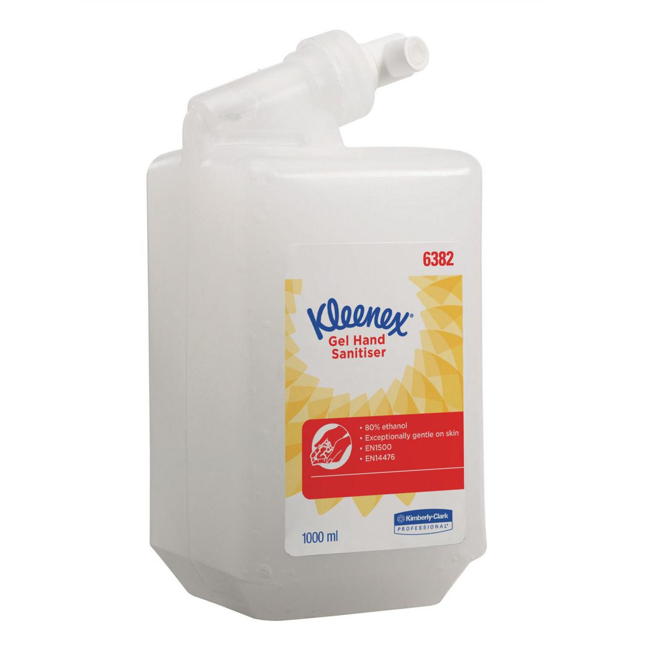 Gel hydro alcoolique Kleenex - hydratant pour les mains - cartouche de 1 L