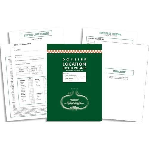 Kit dossier location meuble feuillets contrat de location + etat des lieux 62E