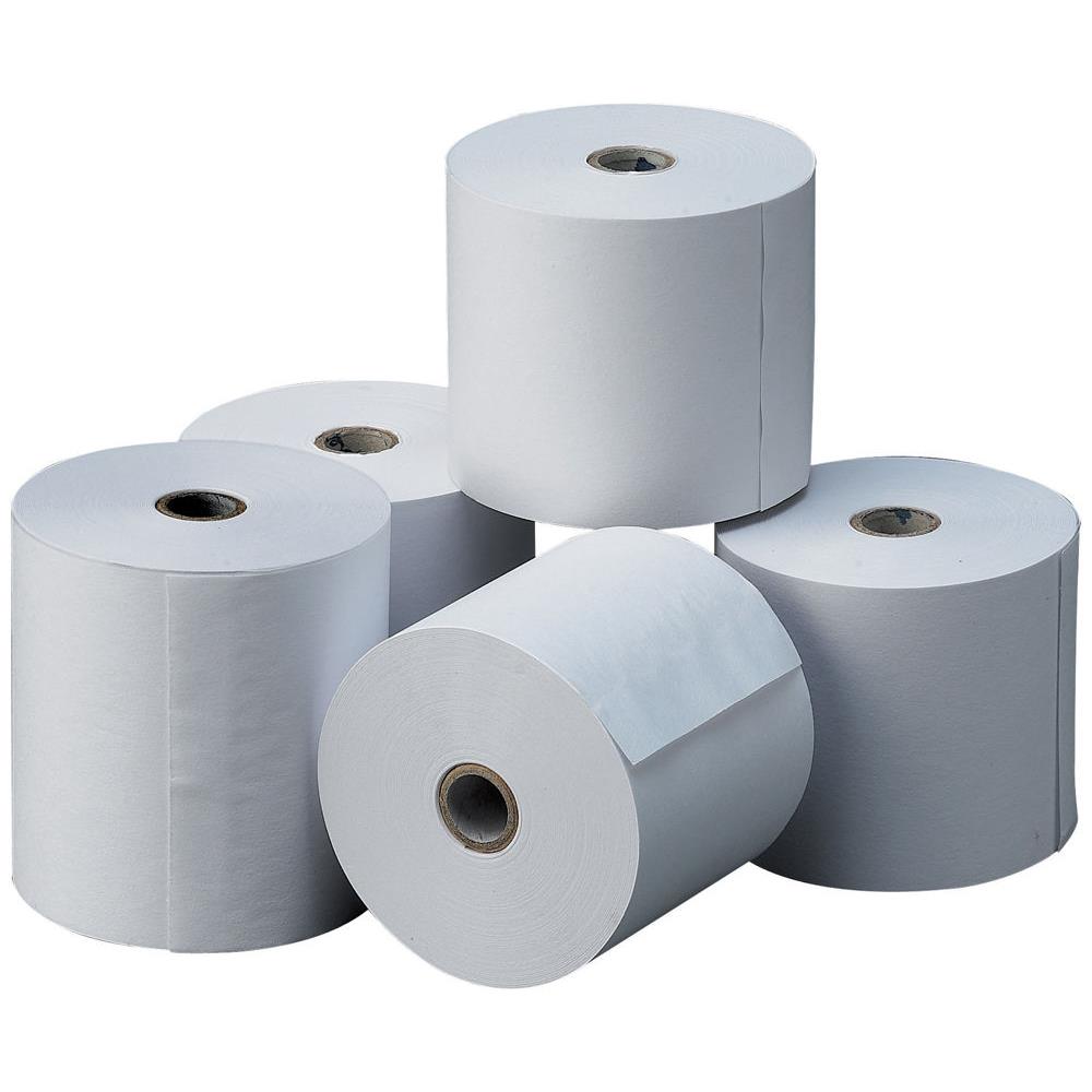 Bobine caisse enregistreuse Exacompta 76 x 70 x 12 mm - papier offset 1 pli 55 G/M - longueur 60 M - lot de 10 - paquet 10 units