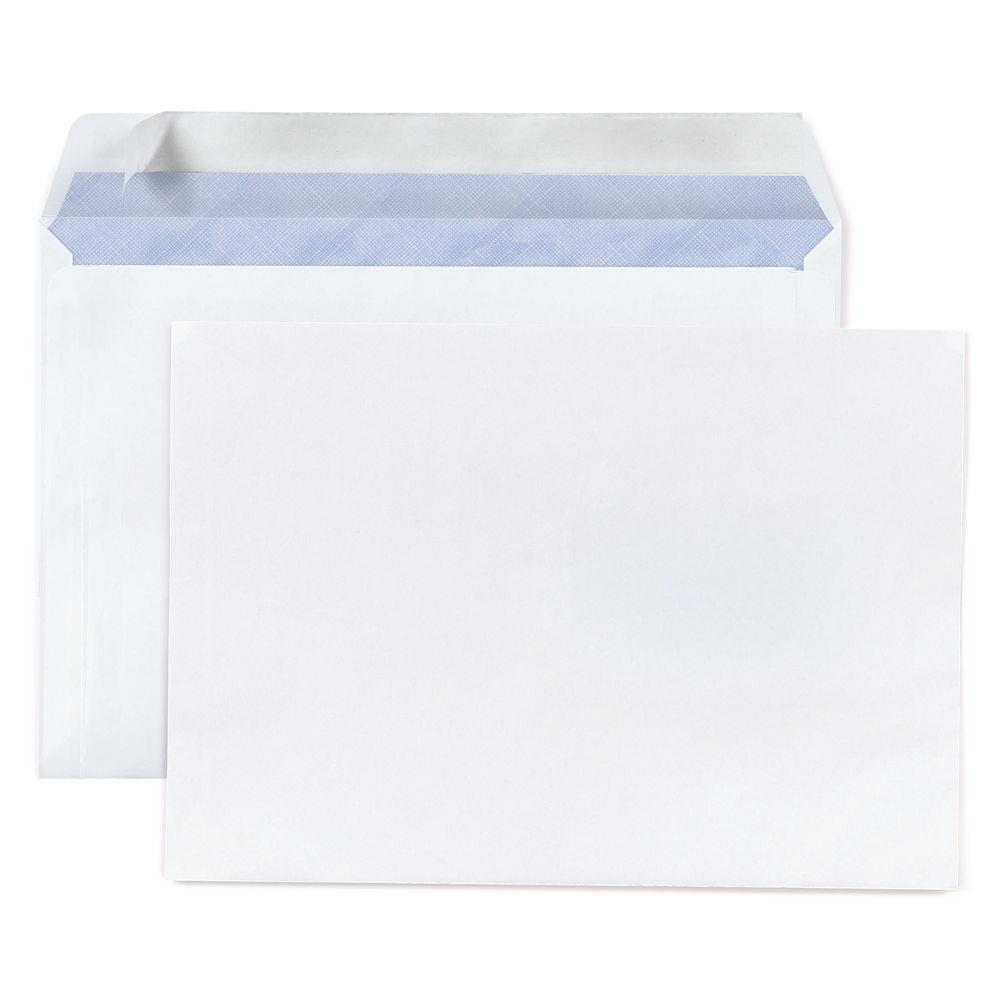 Enveloppe blanche Raja - format C5 162 x 229 mm - sans fentre - fermeture auto-adhsive - papier vlin 80 g
