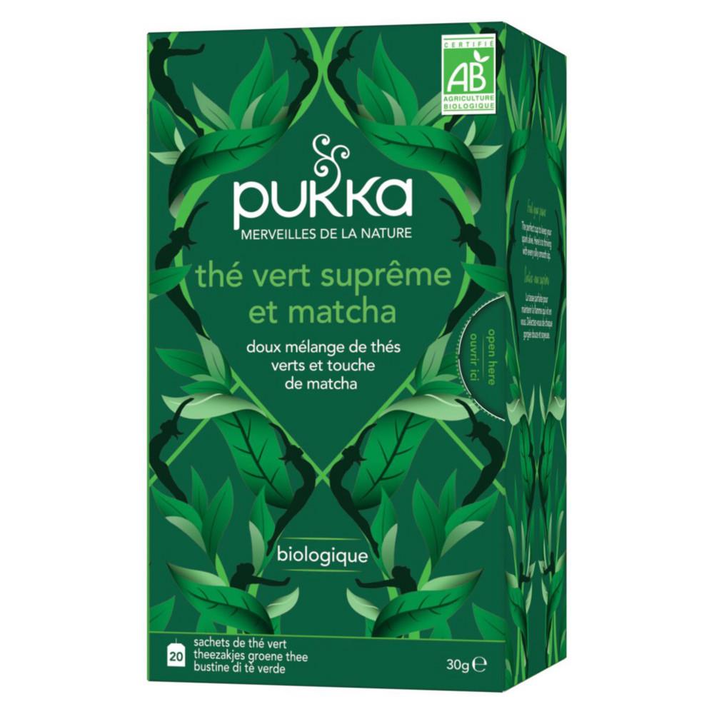 Th vert Matcha Pukka - Bote de 20 sachets