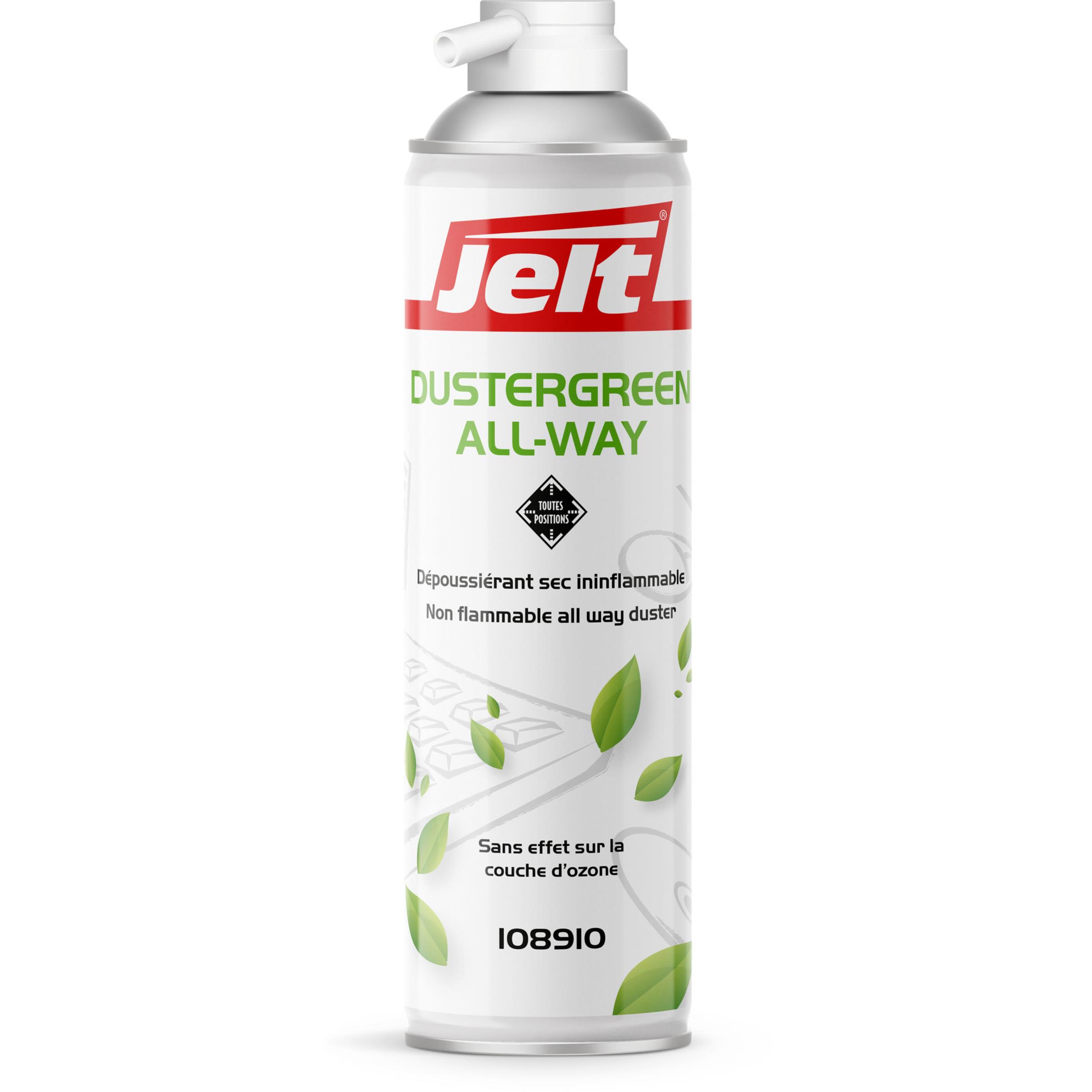 Arosol dpoussirant Jelt Dustergreen toutes positions - gaz HFO sans HFC - 650ml/300g