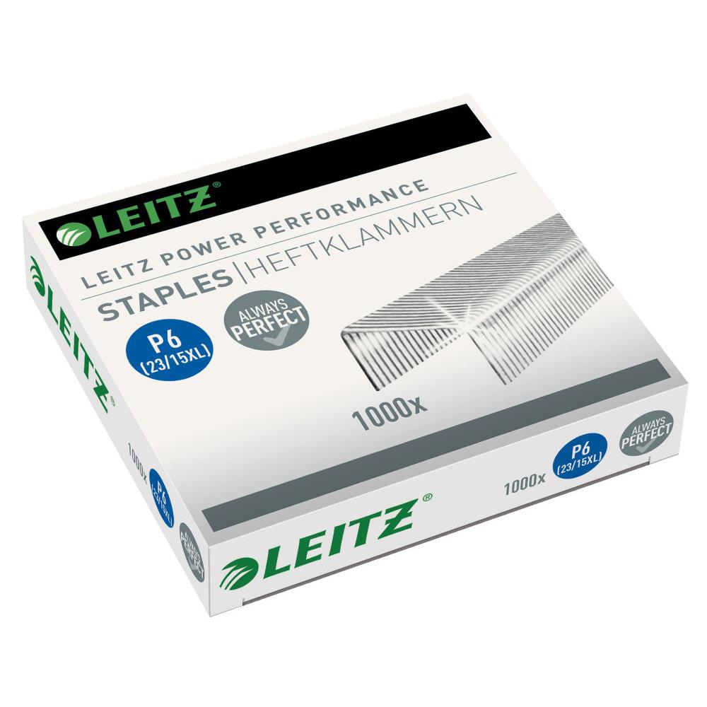 Agrafes Leitz - 23/15xL - pour agrafeuse 120 feuilles Flatclinch 5553 - bote de 1000