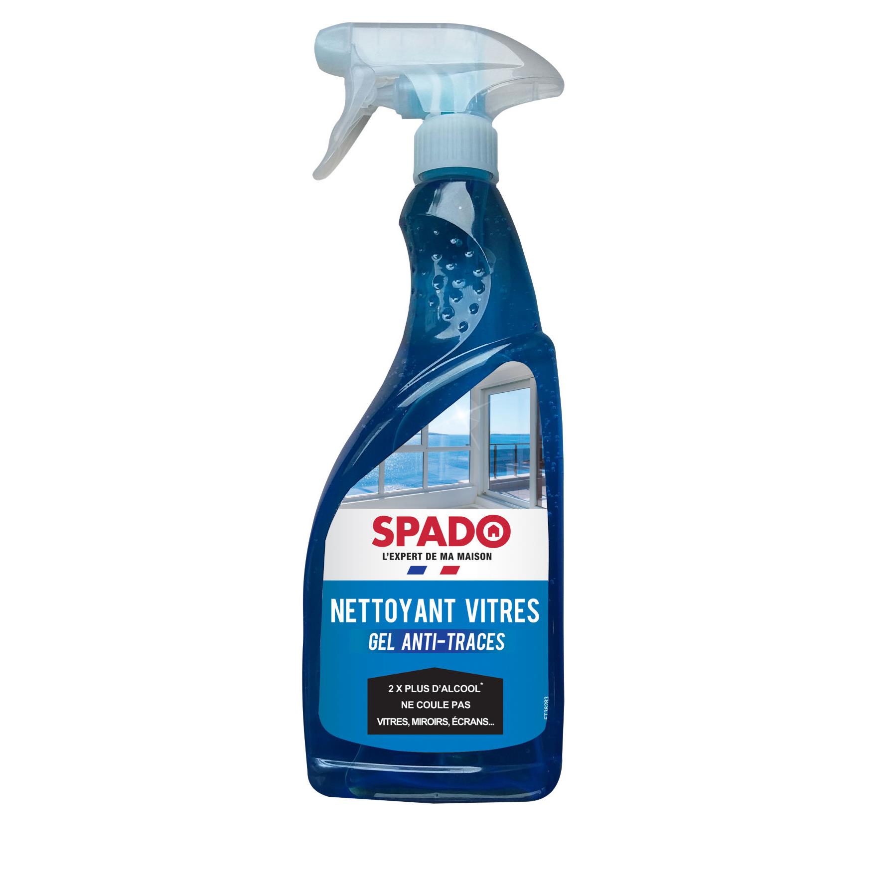 Nettoyant surfaces vitres Spado - gel anti-traces - spray de 750 ml