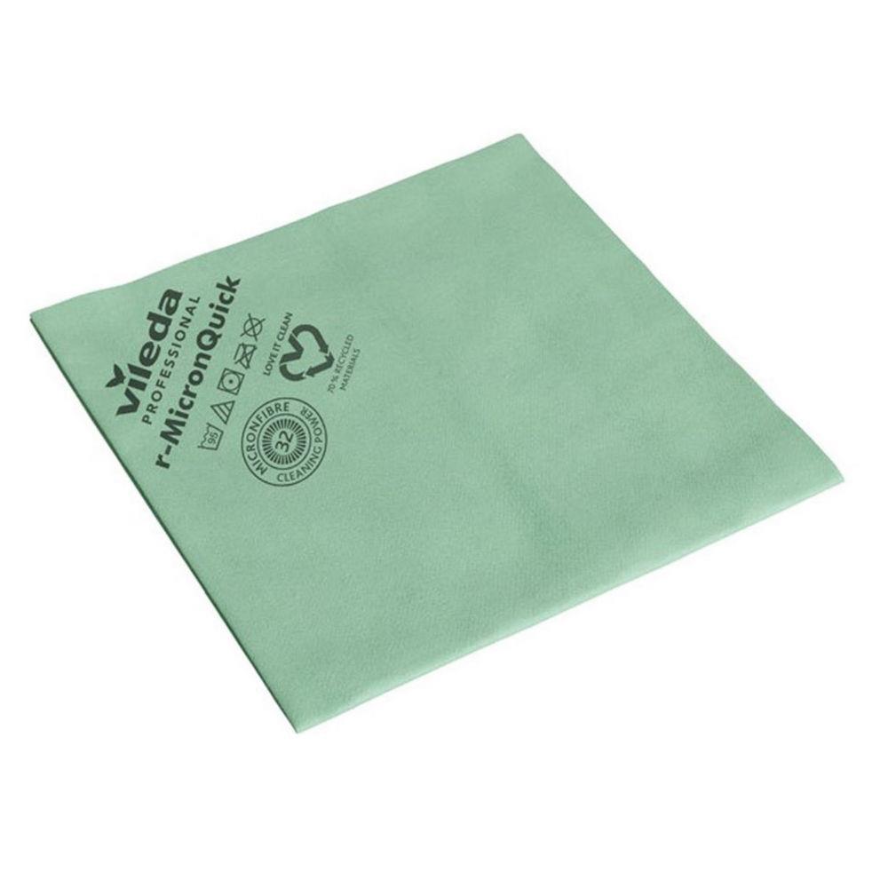 Lavette microfibre non tisse Vileda - usage long - Vert - Sachet de 5