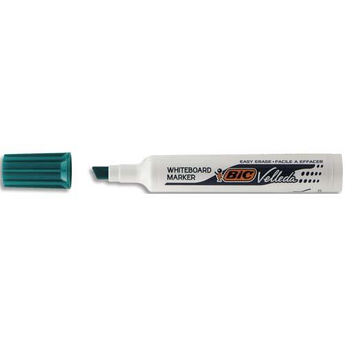 Marqueur effaable  sec Bic Velleda 1791 - pointe biseaute - vert
