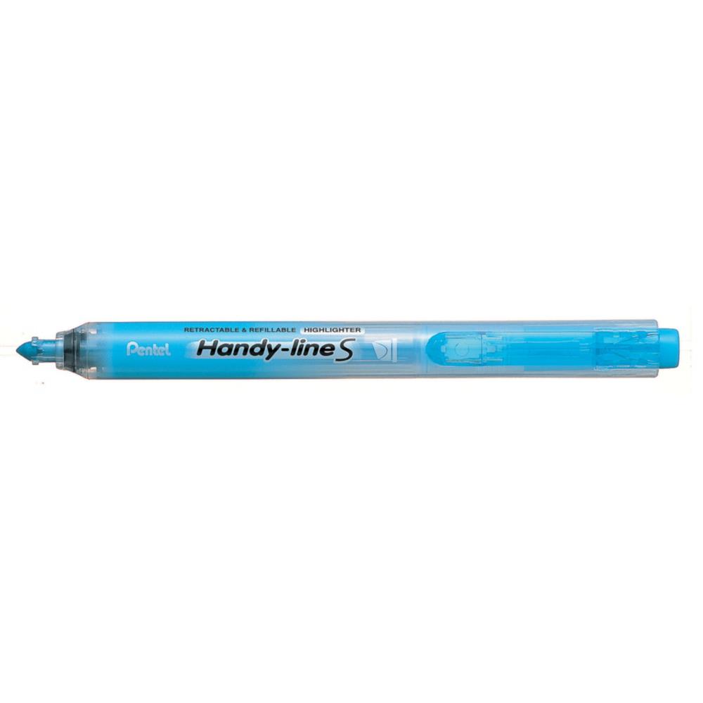 Surligneur Pentel Handy Line S pointe biseaute rtractable - 4 mm - Bleu