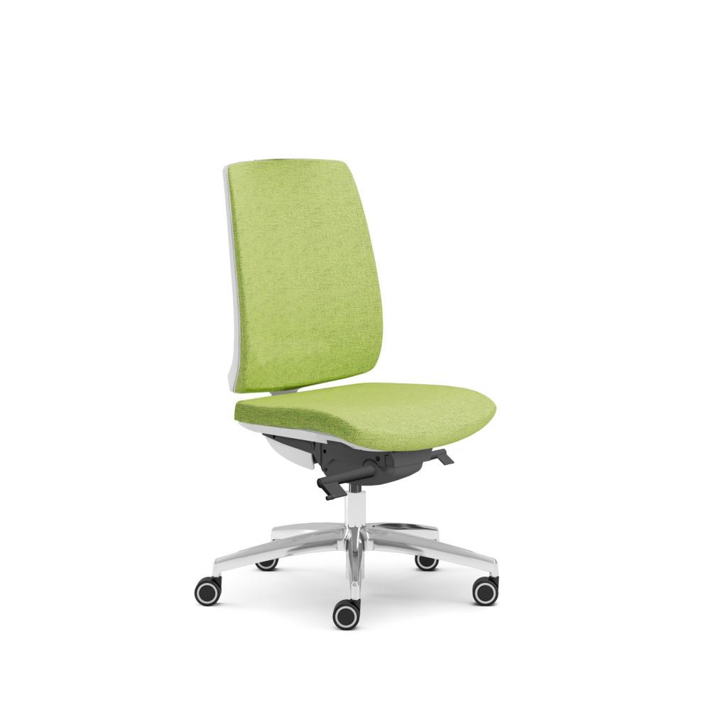 Sige de bureau Windsor Blanc pitement alu , tissu Vert