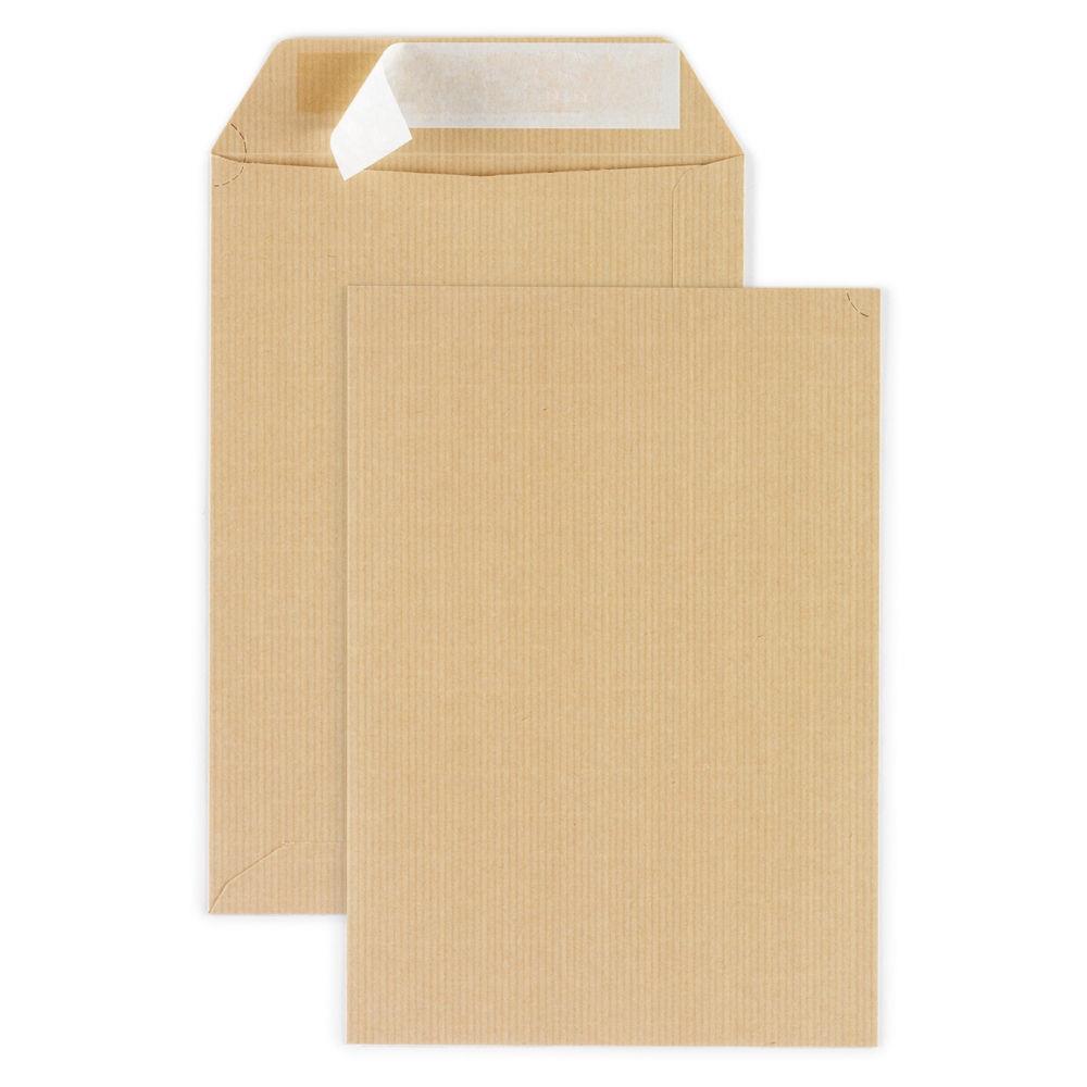 Enveloppe pour catalogue Kraft 120 g/m format international C5 162 x 229 mm - Fermeture autocollante avec bande protectrice - Brun