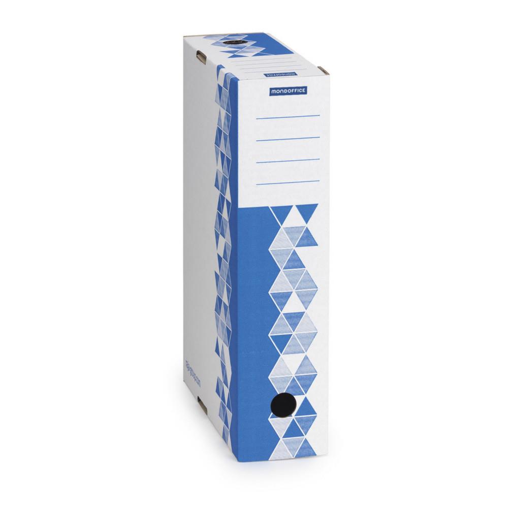 Bo�te archives Mondoffice Premium - Dos 8 cm - Bleu - Lot de 10