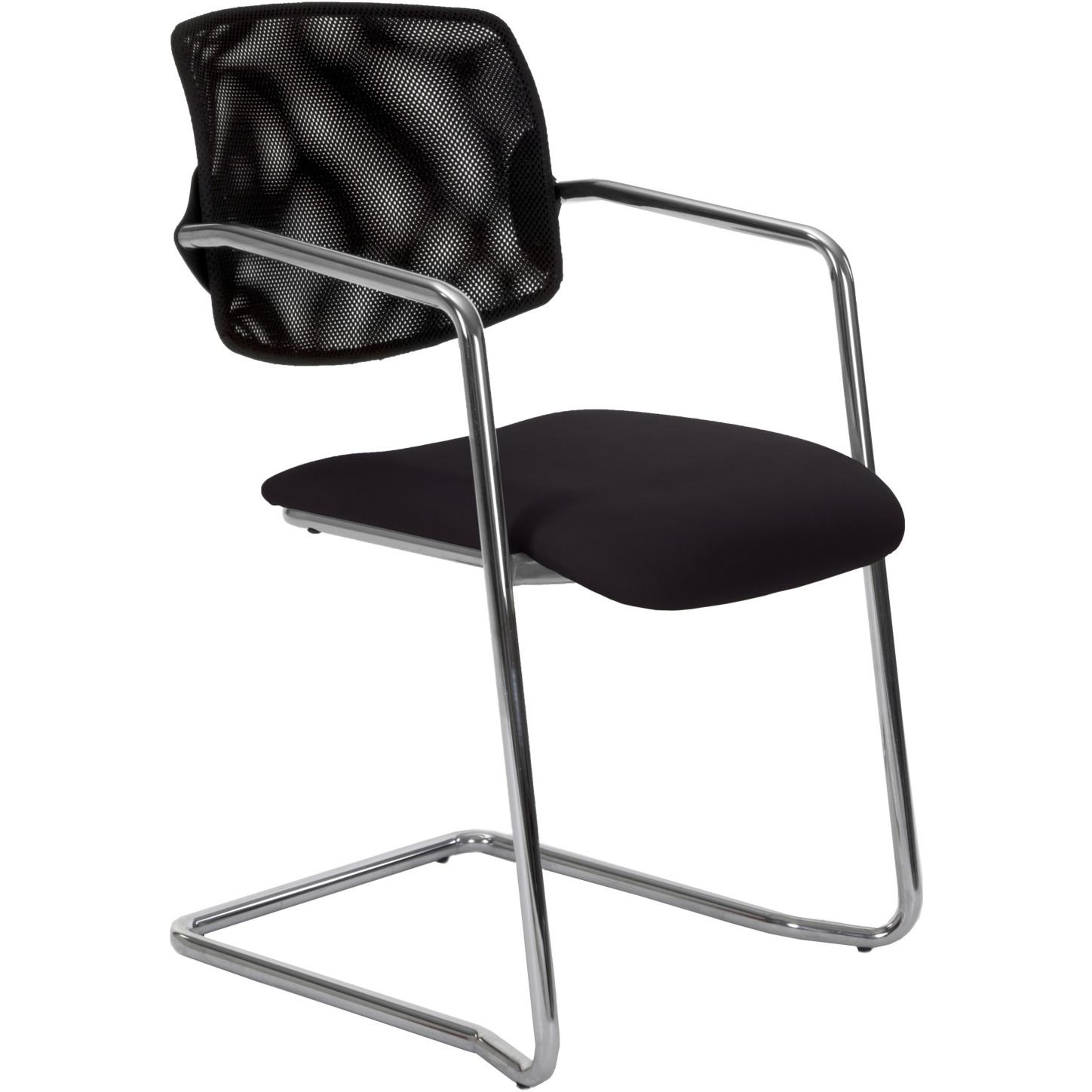 Fauteuil visiteur- maille - noir
