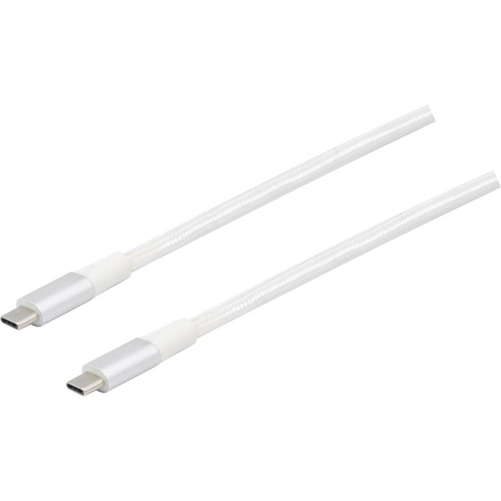 C�ble USB-C / USB-C recycl� - USB 3.2 Gen 2 - D�bit 10 Gbps - Puissance de charge 100 W - 2 m - Blanc
