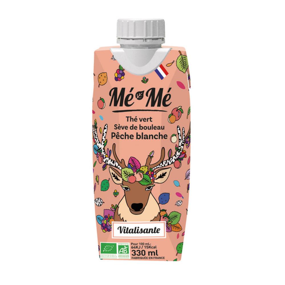 Th vert froid pche/bouleau M-M - Brique de 33 cl - Lot de 12