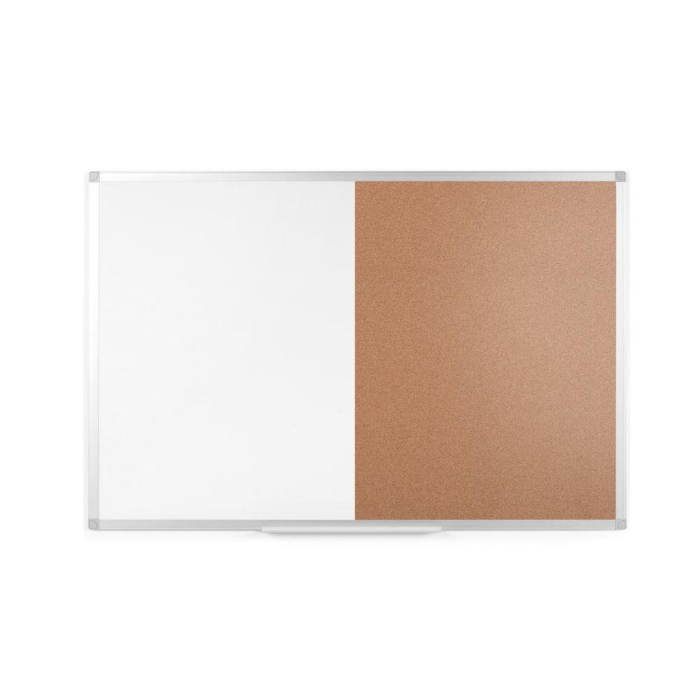 Tableau double en lige et acier laqu Bi-Office Maya - magntique - cadre en aluminium - 600 x 900 mm