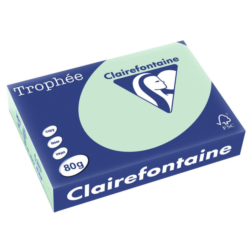 Papier Trophe - vert - teinte pastel - 80 g - A4 - ramette de 500 feuilles