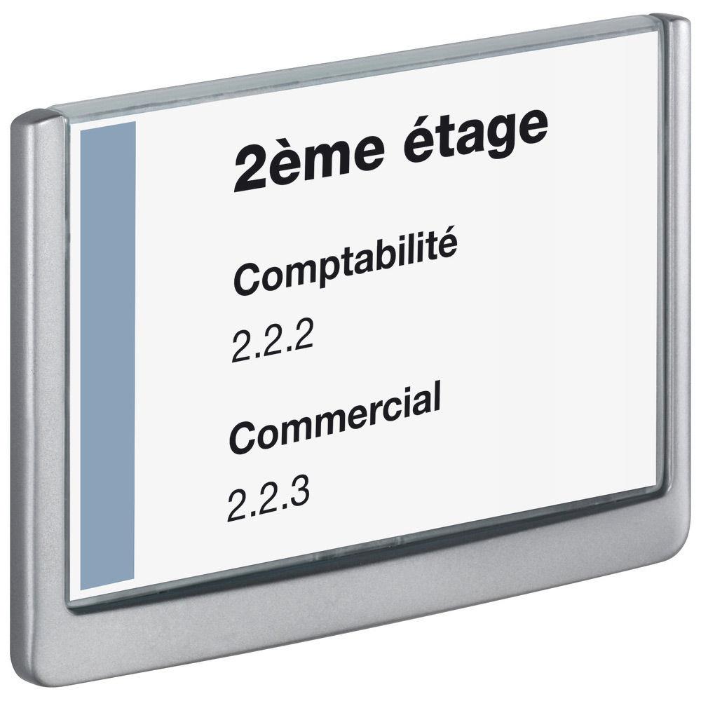 Plaque de porte Durable Click Sign - plastique - A5 - 210 x 148,5 mm - graphite