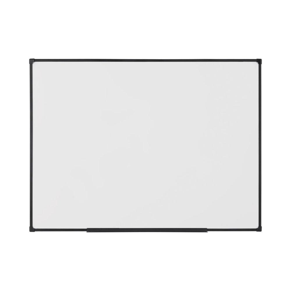 Tableau blanc laqu Economy cadre aluminium noir - H.45 x L.60 CM