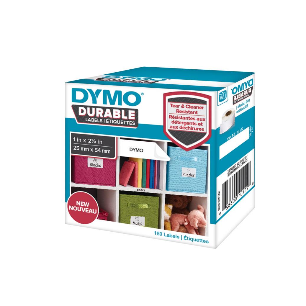 Etiquettes Dymo LabelWriter - durable - noir/blanc - 25 x 54 mm - rouleau de 160