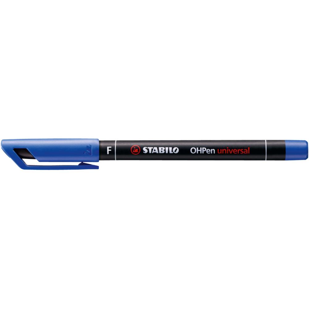 Stylo-feutre marqueur permanent Stabilo OHPen universal - pointe fine 0,7 mm - bleu