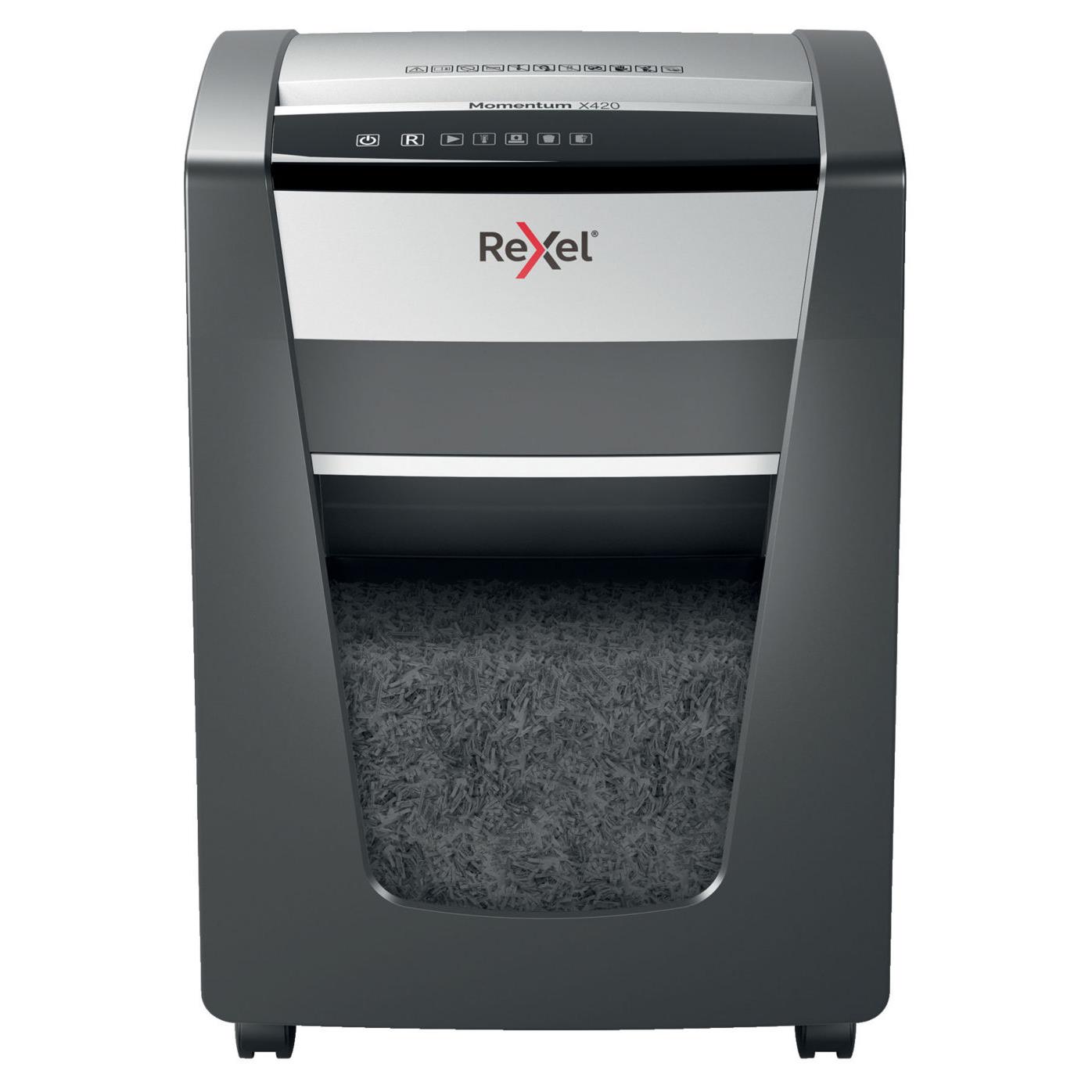 Rexel Momentum X420, Destruction croise, 30 L, 275 feuilles, Boutons, Tactile, P-4, 240 min