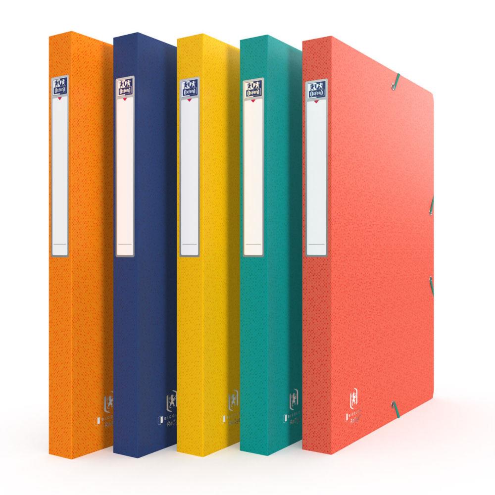 Bote de classement Oxford A4 Recyc+ couverture carte - Dos 2,5 cm - Assortis