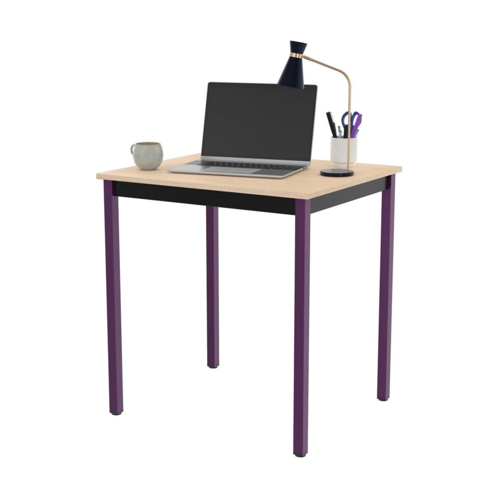 Table polyvalente rectangle - L 70 x P 60 cm - plateau �rable - pieds prune