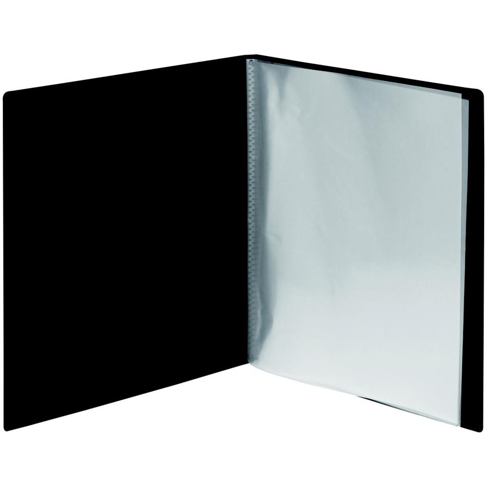 Porte-vue avec pochette de tranche - A4 - 60 pochettes - noir